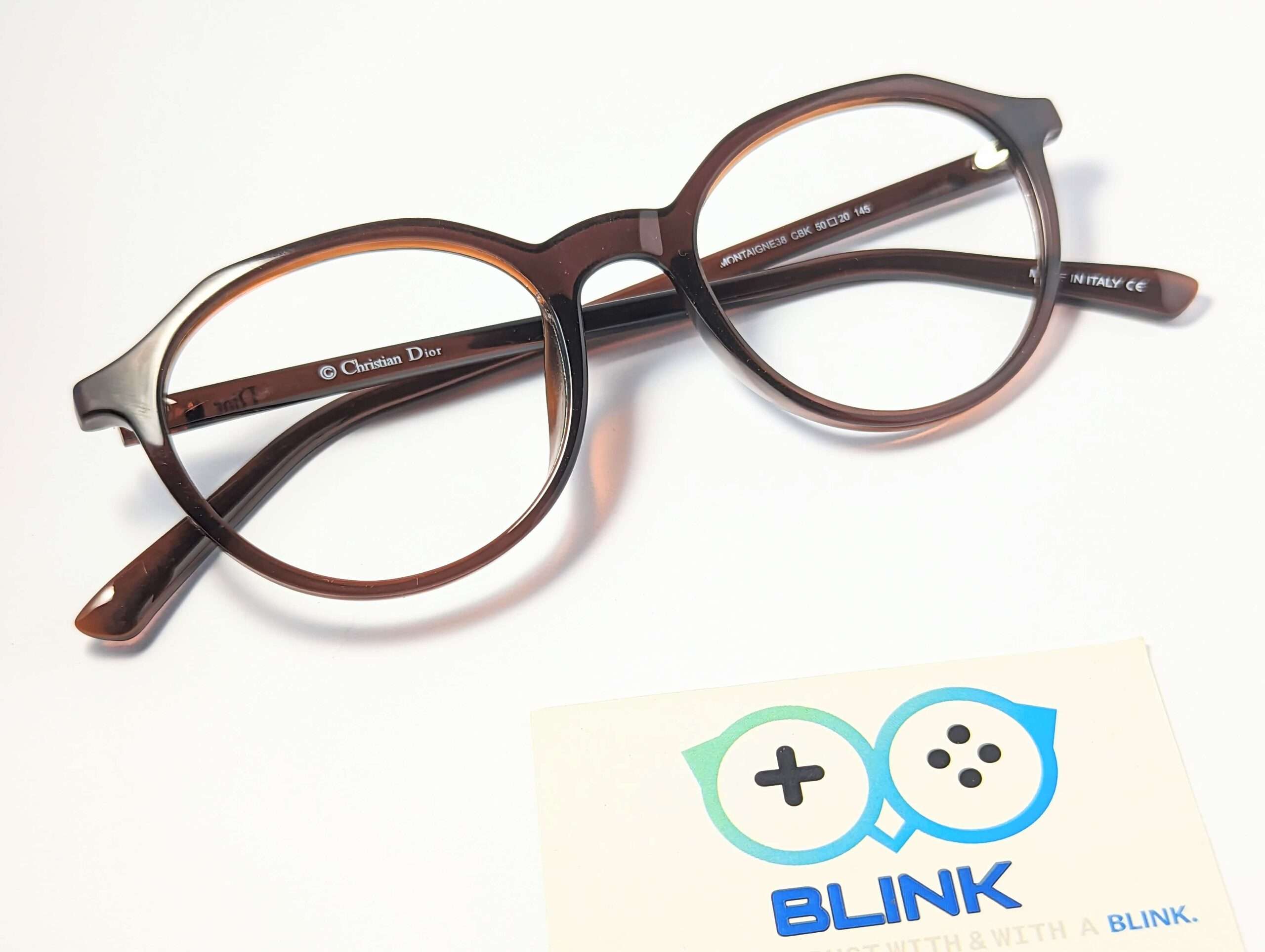 Hexa Round Deep Gray, Brown (Dior Genuine Replica) - Brown